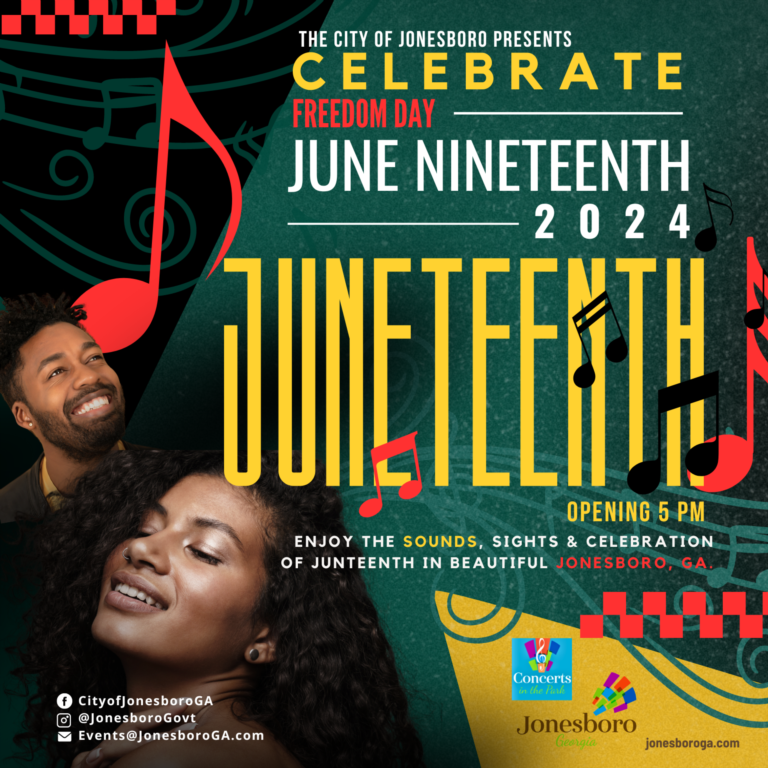 🎉 Join us for a special Juneteenth celebration at Lee Street Park with the City of Jonesboro and Friends! 🎉 